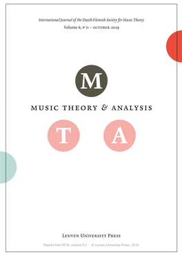 Reprint from MTA, Volume 6.2 - © Leuven University Press, 2019 2020017 [MTA-2019-6.2] –Print [Version 20160914 Date 20200128 11:11] Page 1 10.36Mm