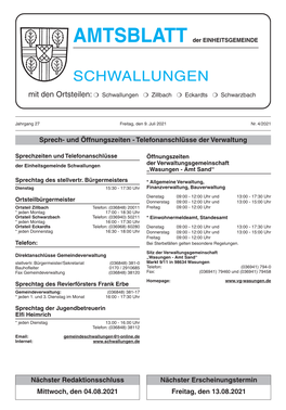 AMTSBLATT Der EINHEITSGEMEINDE