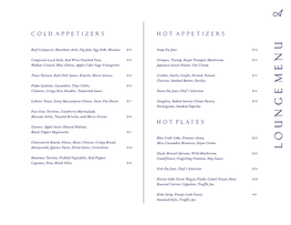 L Ounge Menu