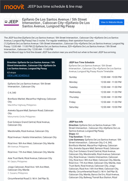 JEEP Bus Time Schedule & Line Route