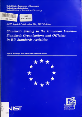 Standards Setting in the European Union— Standards Organizations and Officials in EU Standards Activities