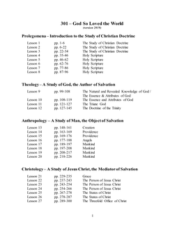 Religion 3001: Doctrine 1