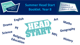 Summer Head Start Booklet. Year 8
