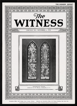 1932 the Witness, Vol. 17, No. 10. November 3, 1932