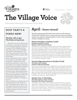 The Village Voice a Newsletter Sharing Our Continuum of Care Story