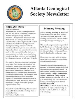 Atlanta Geological Society Newsletter