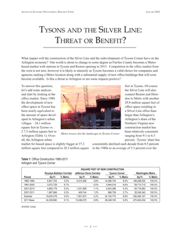 Tysons and the Silver Line: Threat Or Benefit?