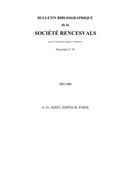 Société Rencesvals