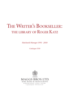 The Writer's Bookseller