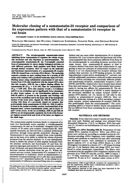 Molecular Cloning of a Somatostatin-28 Receptor