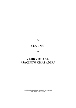 Download the CLARINET of Jerry Blake