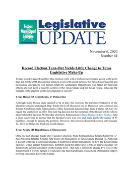 TML Legislative Update Number 44