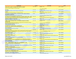 Exhibition Cycle Location Date China Intelligent