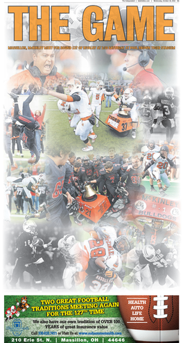MASSILLON,THE Mckinley MEET for ROUND 127 OFGAME RIVALRY at 2:30 SATURDAY at PAUL BROWN TIGER STADIUM