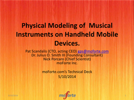 What Is Physical Modeling Synthesis?