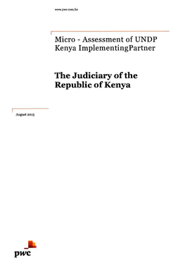 The Judiciary of the Republic of Kenya