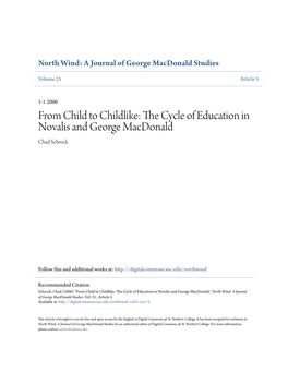 The Cycle of Education in Novalis and George Macdonald Chad Schrock