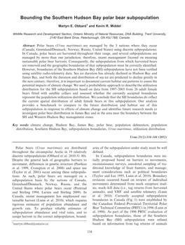 Bounding the Southern Hudson Bay Polar Bear Subpopulation