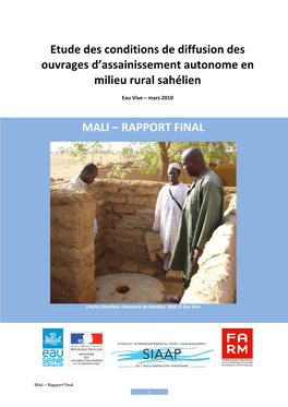 Etude Des Conditions De Diffusion Des Ouvrages D'assainissement