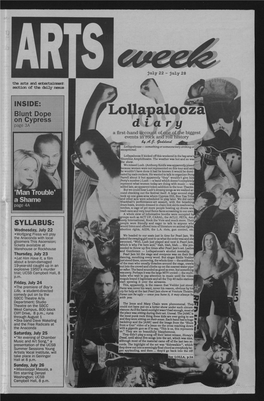 Lollapalooza) D Imry a First-Hand Account of One of Tjhe Biggest Events Fflwdk and Roll History ^ S4.Ty