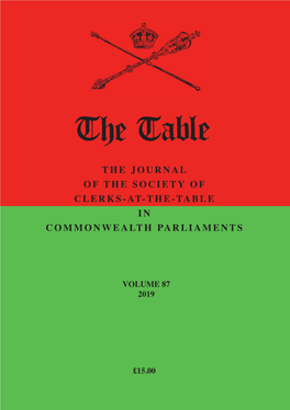 Journal of the Society of Clerks-At-The-T Able In