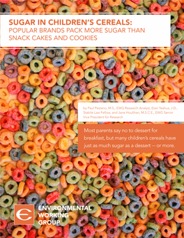 Sugar in Children's Cereals