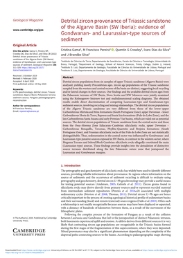 Detrital Zircon Provenance of Triassic Sandstone of the Algarve Basin (SW