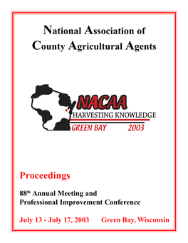 National Association of County Agricultural Agents Proceedings