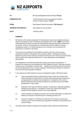 NZ Airports Association Submission On... Download