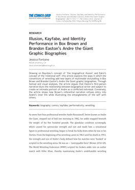 Illusion, Kayfabe, and Identity Performance in Box Brown And