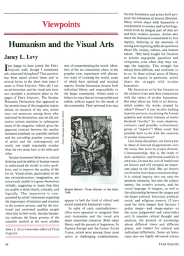 Viewpoints Humanism and the Visual Arts