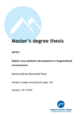 Master's Degree Thesis