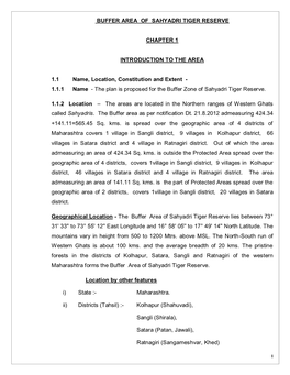 Buffer Area of Sahyadri Tiger Reserve