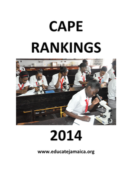 CAPE Rankings 2014