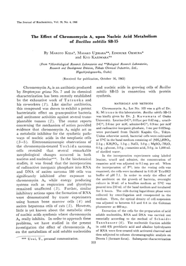 Chromomycin A3 Is an Antibiotic Produced by Streptomyces Griseus