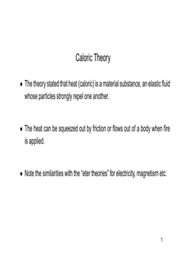 Caloric Theory