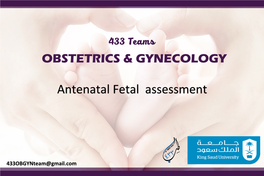 Antenatal Fetal Assessment