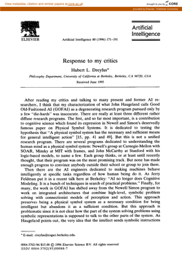 Artificial Intelligence EISEVIER Artificial Intelligence 80 (1996) 171-191