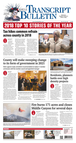 2018 TOP 10 STORIES of the YEAR Tax Hikes Common Refrain Across County in 2018