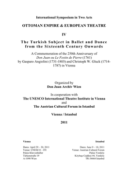 Symposium Ottoman Empire and European Theatre 2011 2 © Don Juan Archiv Wien, Goetheg
