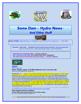 Some Dam – Hydro Newstm