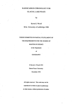 Radiocarbon Chronology for Glacial Lake Peace