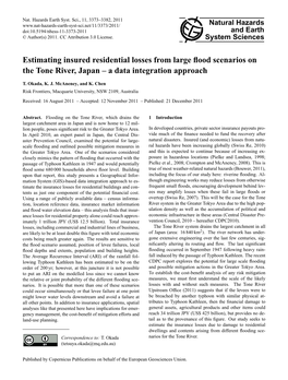 Estimating Insured Residential Losses from Large Flood Scenarios