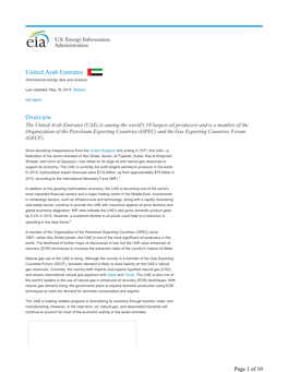 United Arab Emirates Overview