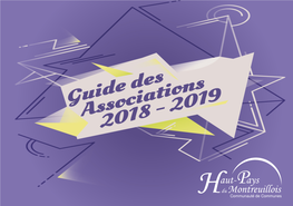 Découvrez Le Guide Des Associations 2018-2019