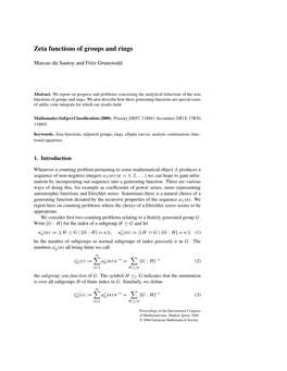 Zeta Functions of Groups and Rings