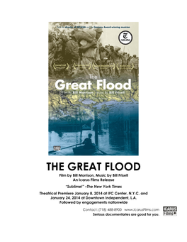 THE GREAT FLOOD Film by Bill Morrison, Music by Bill Frisell an Icarus Films Release