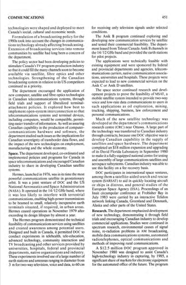 COMMUNICATIONS 451 Technologies Were Shaped and Deployed to Meet for Receiving Only Television Signals Under Selected Canada's Social, Cultural and Economic Needs