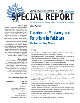 Countering Militancy and Terrorism in Pakistan