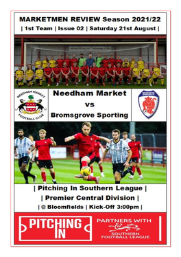 Needham Market Football Club Welcome and Chairman's Notes